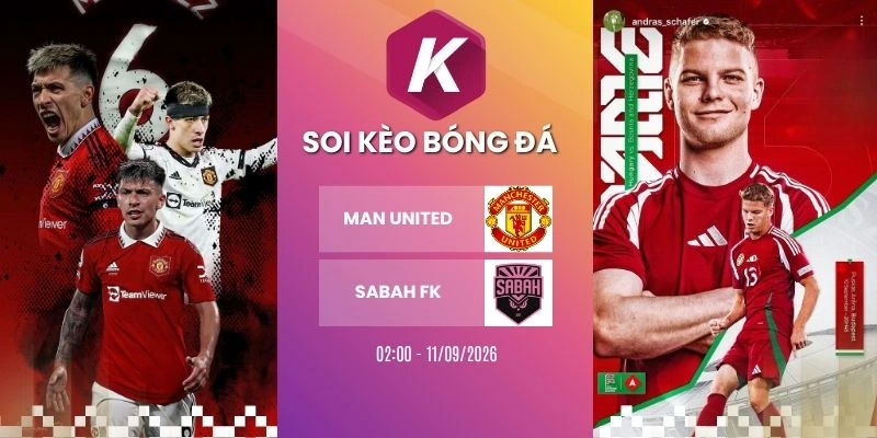 Soi kèo nhà cái Man United vs Sabah FK - C1, 10/09/2026